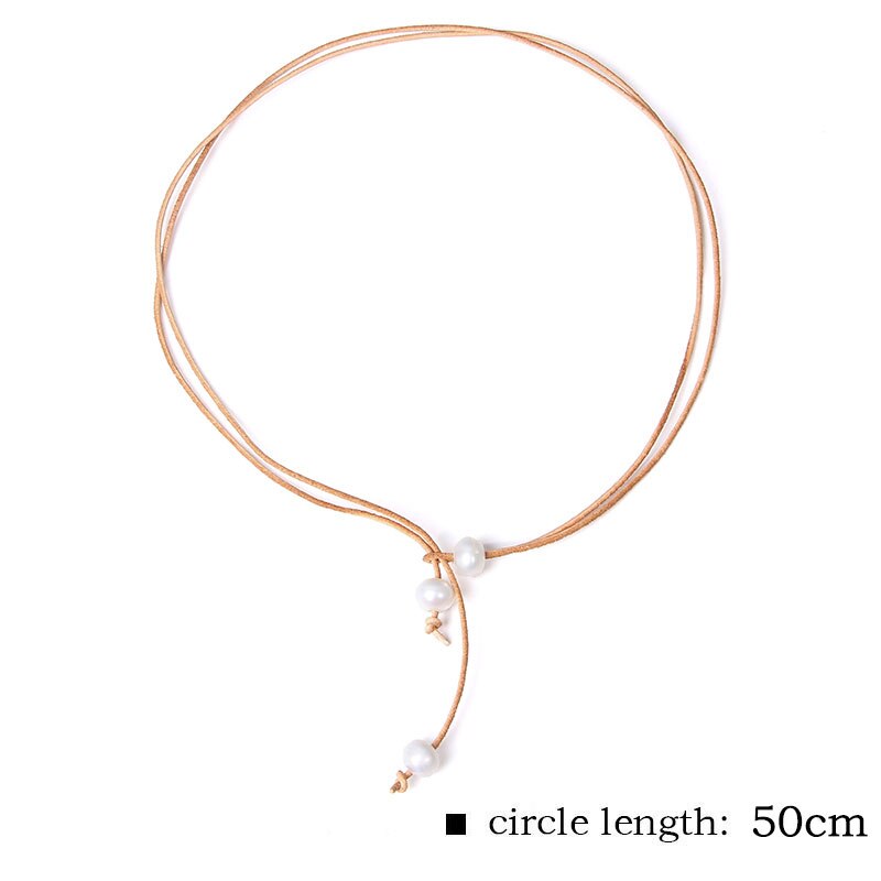 New Boho Ethnic Natural Pearl Rope Necklace