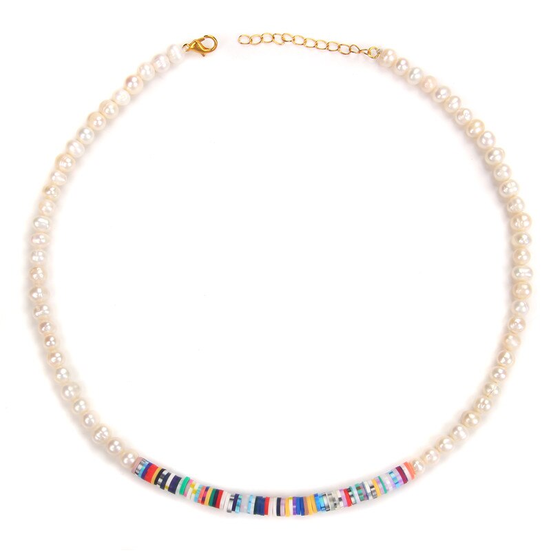 Colour Boho Fashion Natural Pearl Necklace