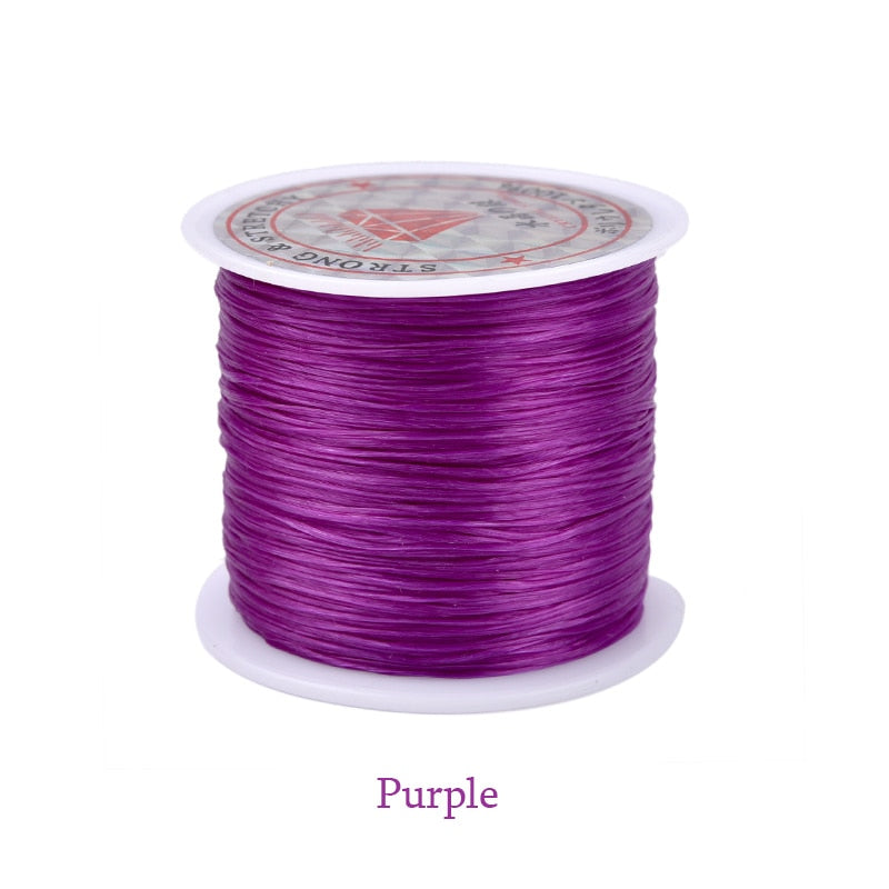 60M/Roll Strong Elastic Crystal Beading Cord 0.6mm Stretch Thread String Bracelet Wires For  Jewelry Making Cords Line