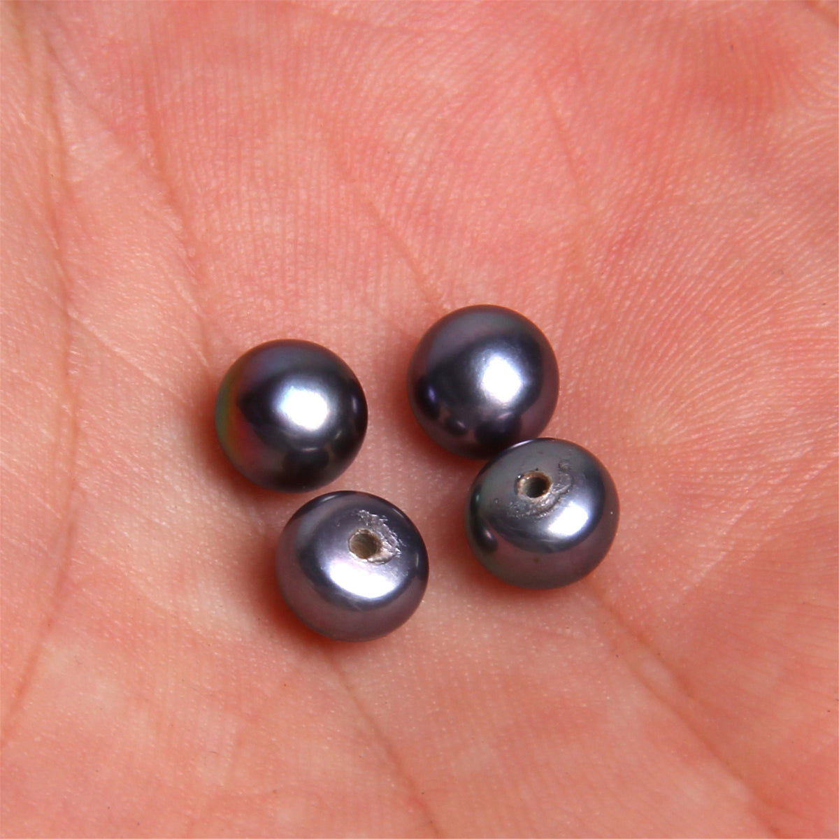 Half Drilled Semi Round Pearl Beads (AAA)