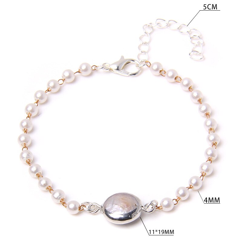 Tree Charm Bangles Adjustable Baroque Pearl Bracelet