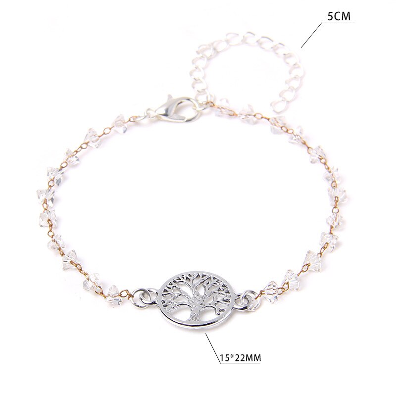 Tree Charm Bangles Adjustable Baroque Pearl Bracelet