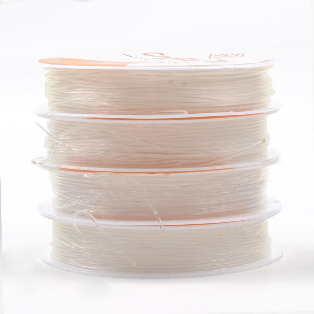 Strong Stretchy Elastic Ropes White Crystal String Cord 6/8/10/12m Roll Beading Wire Thread DIY Beads Jewelry Bracelet Necklace