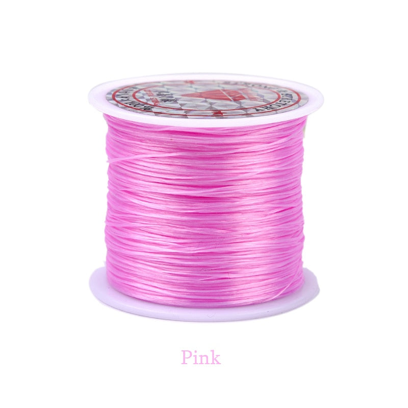60M/Roll Strong Elastic Crystal Beading Cord 0.6mm Stretch Thread String Bracelet Wires For  Jewelry Making Cords Line