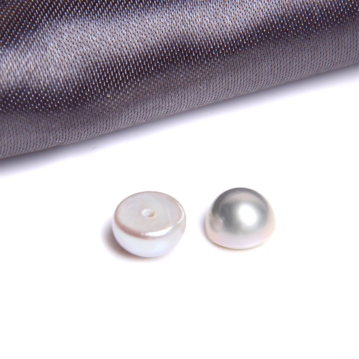 Half Drilled Semi Round Pearl Beads (AAA)