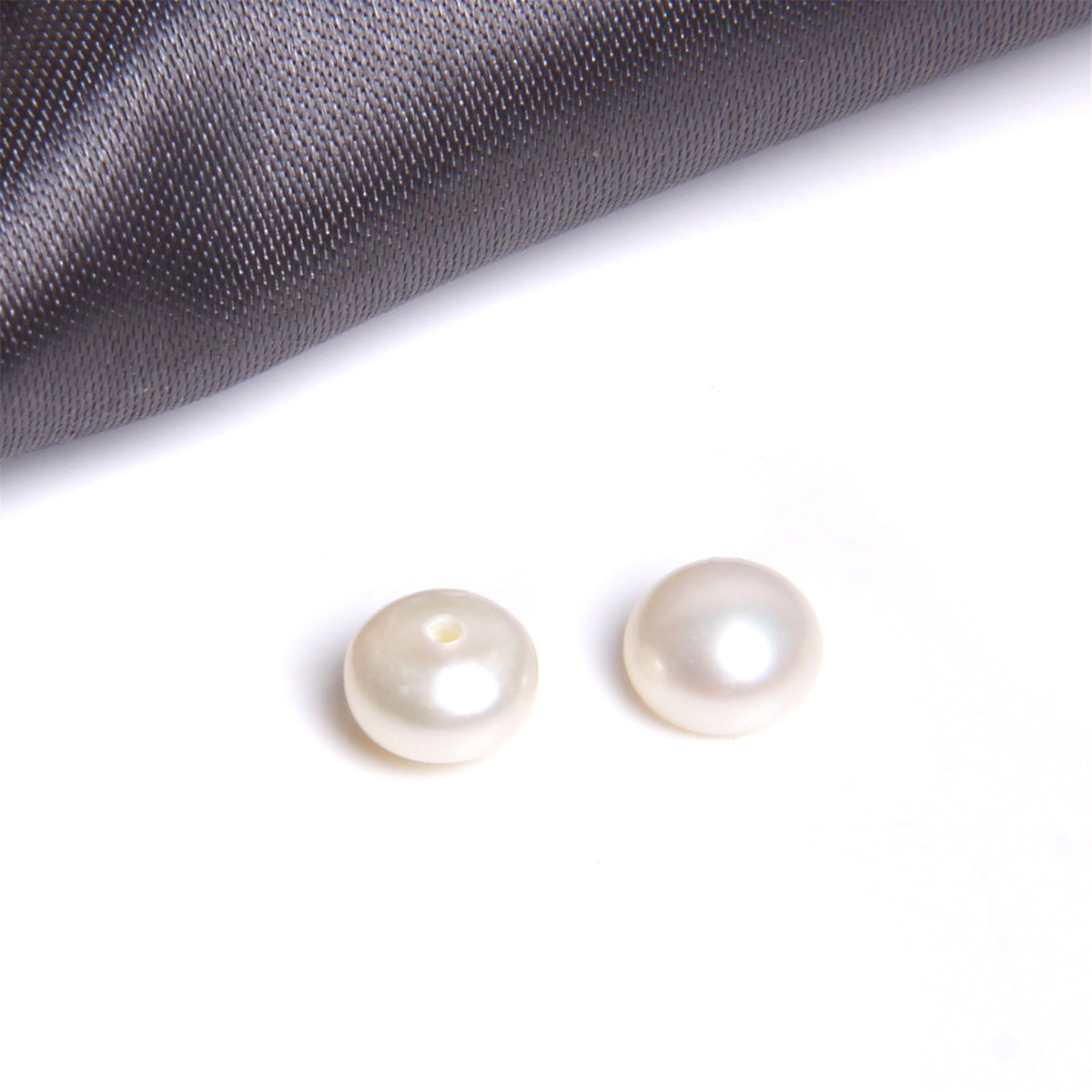 Half Drilled Semi Round Pearl Beads (AAA)