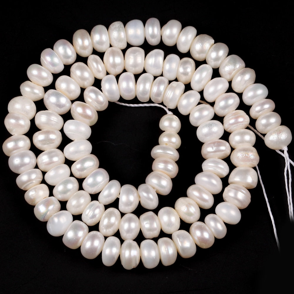 Natural Flat Shape Pearl Beads