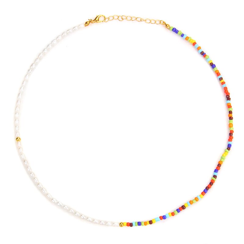 Colour Boho Fashion Natural Pearl Necklace