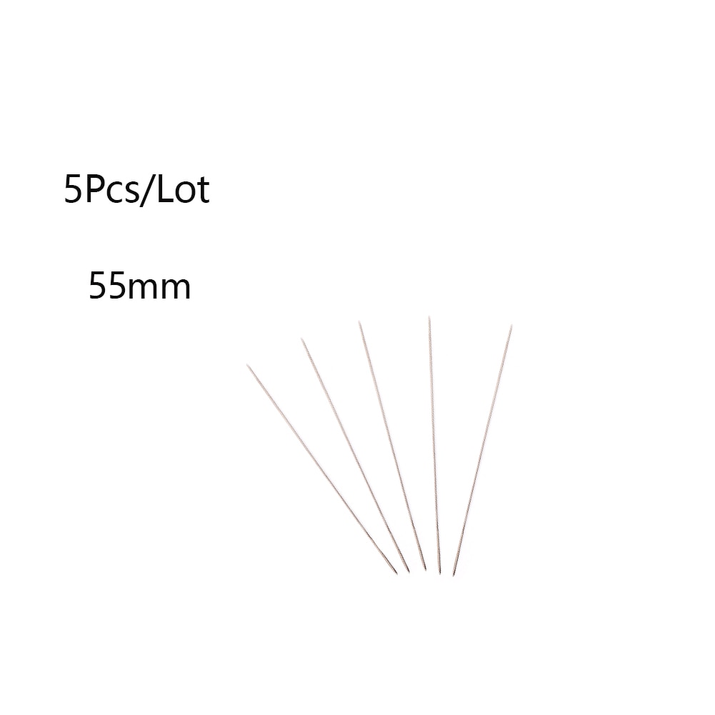 5Pcs Beading Needles Pins Open Curved Stainless Steel Tools For Threading String Cord Easy Jewelry Making