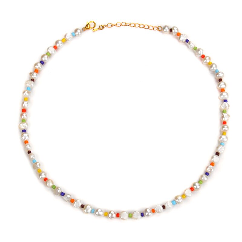 Colour Boho Fashion Natural Pearl Necklace