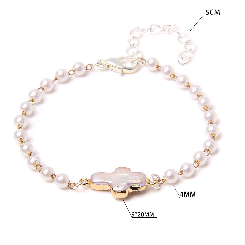 Tree Charm Bangles Adjustable Baroque Pearl Bracelet