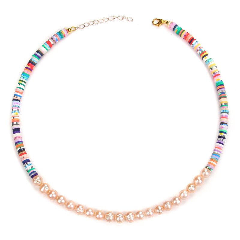 Colour Boho Fashion Natural Pearl Necklace