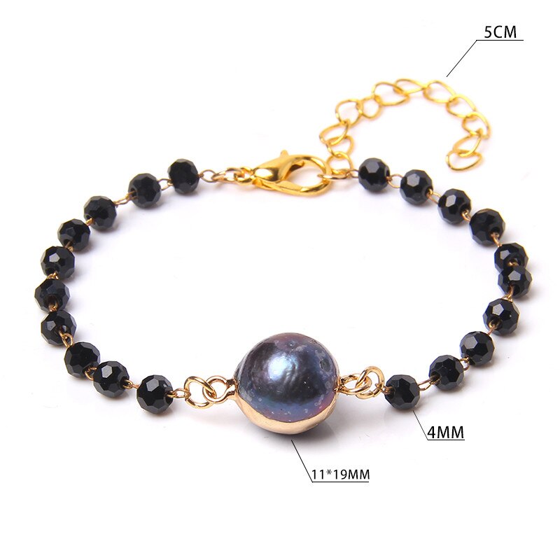 Tree Charm Bangles Adjustable Baroque Pearl Bracelet