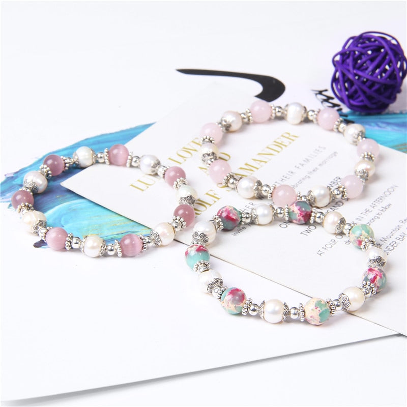 Quartzs Natural Pearls Bracelet