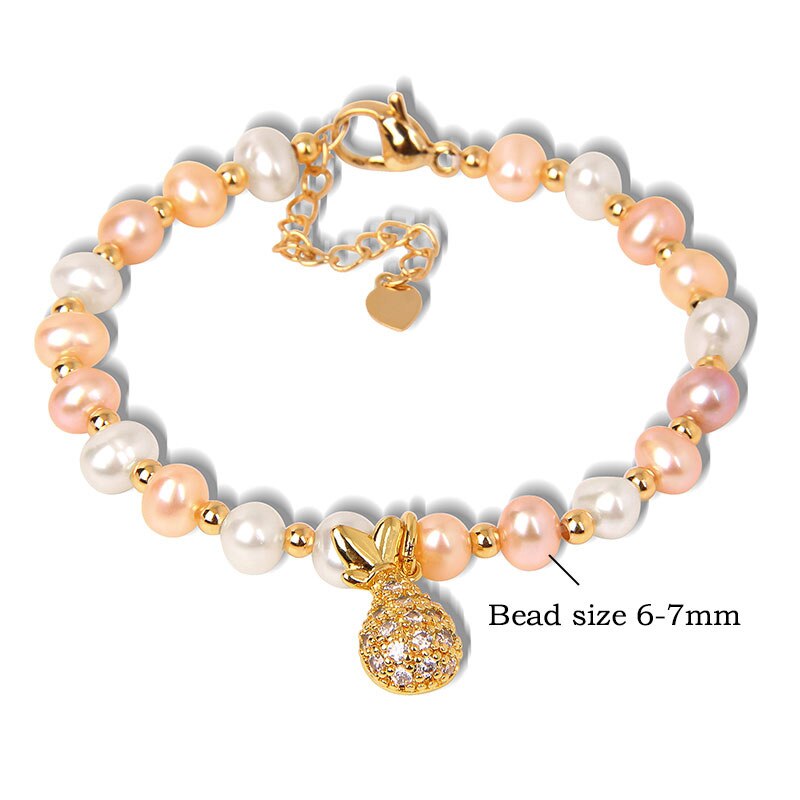 Natural Stone Amazonite Freshwater Pearl Bracelet
