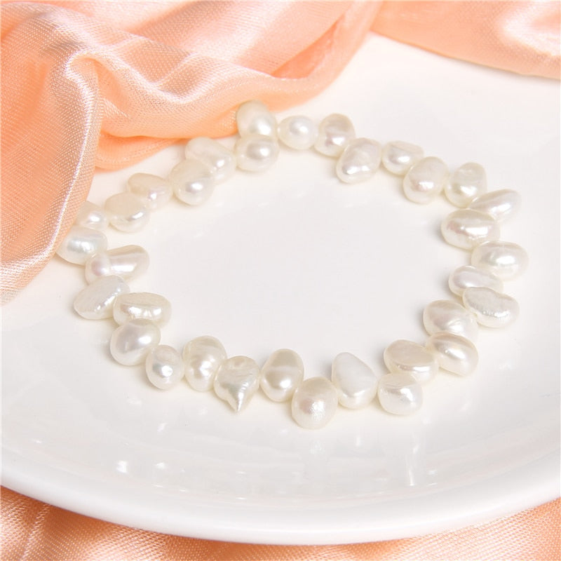 Natural Freshwater Pearl Bracelets Elegant Baroque Pearl