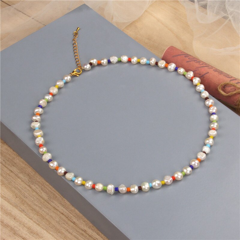 Colour Boho Fashion Natural Pearl Necklace