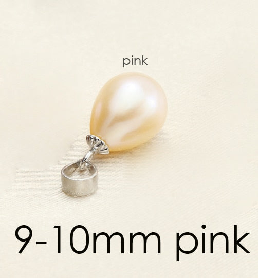 Freshwater Pearl Pendant 925 silver,9-10mm real natural pearl jewelry wholesale