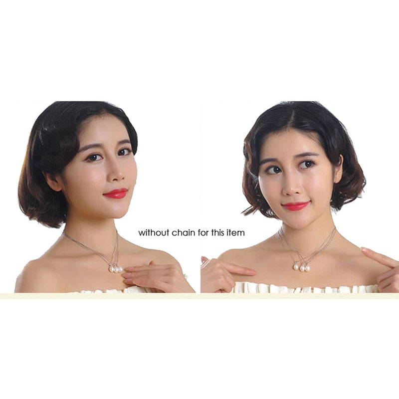 Freshwater Pearl Pendant 925 silver,9-10mm real natural pearl jewelry wholesale