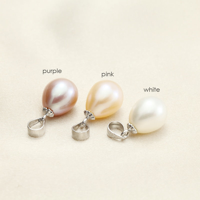 Freshwater Pearl Pendant 925 silver,9-10mm real natural pearl jewelry wholesale