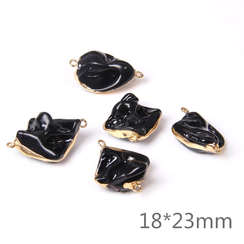 Natural Irregular Shell Pearl Beads Charms Connector (3PCS)