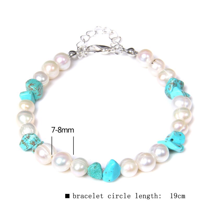Natural Stone Amazonite Freshwater Pearl Bracelet