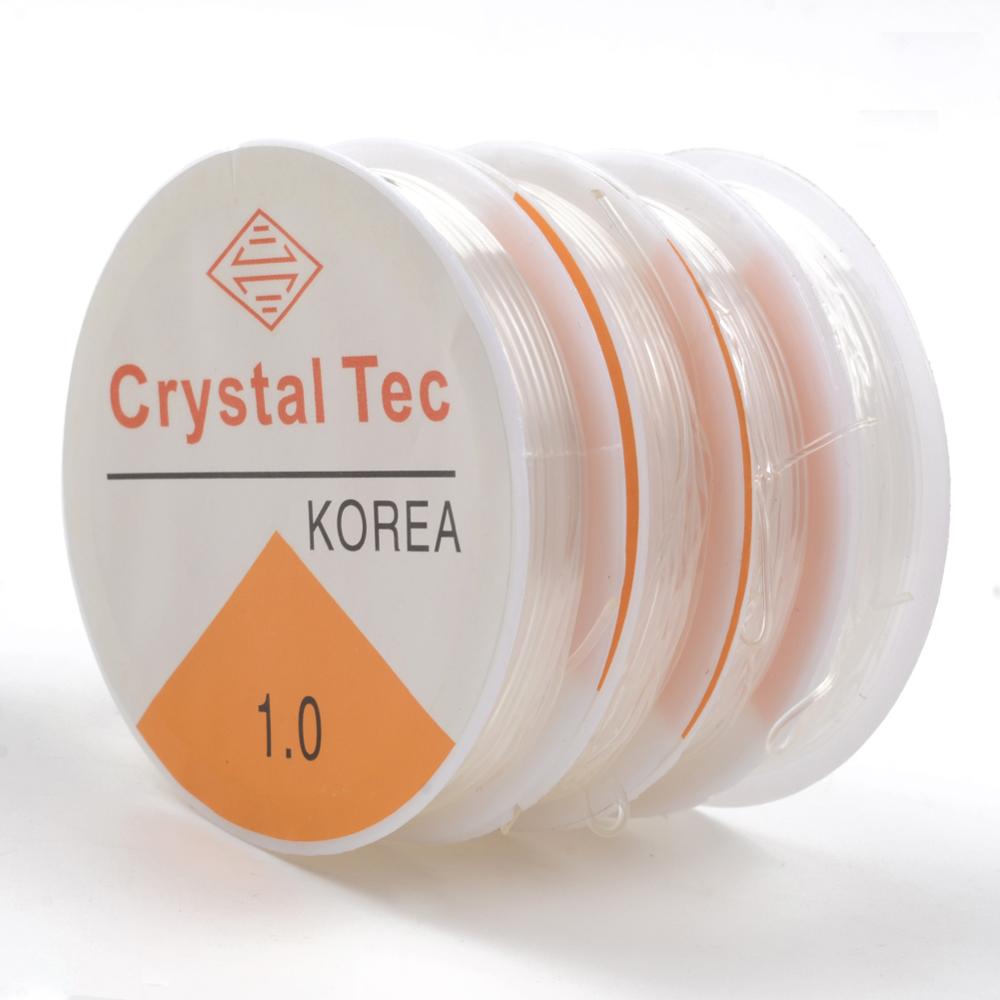 Strong Stretchy Elastic Ropes White Crystal String Cord 6/8/10/12m Roll Beading Wire Thread DIY Beads Jewelry Bracelet Necklace