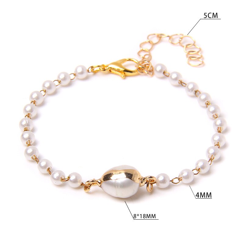 Tree Charm Bangles Adjustable Baroque Pearl Bracelet