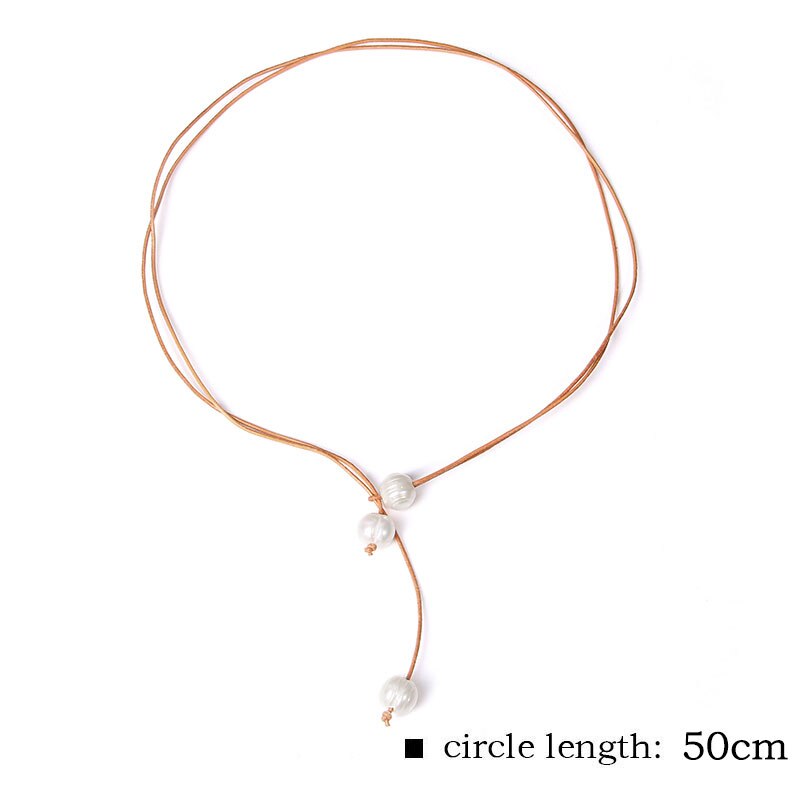 New Boho Ethnic Natural Pearl Rope Necklace