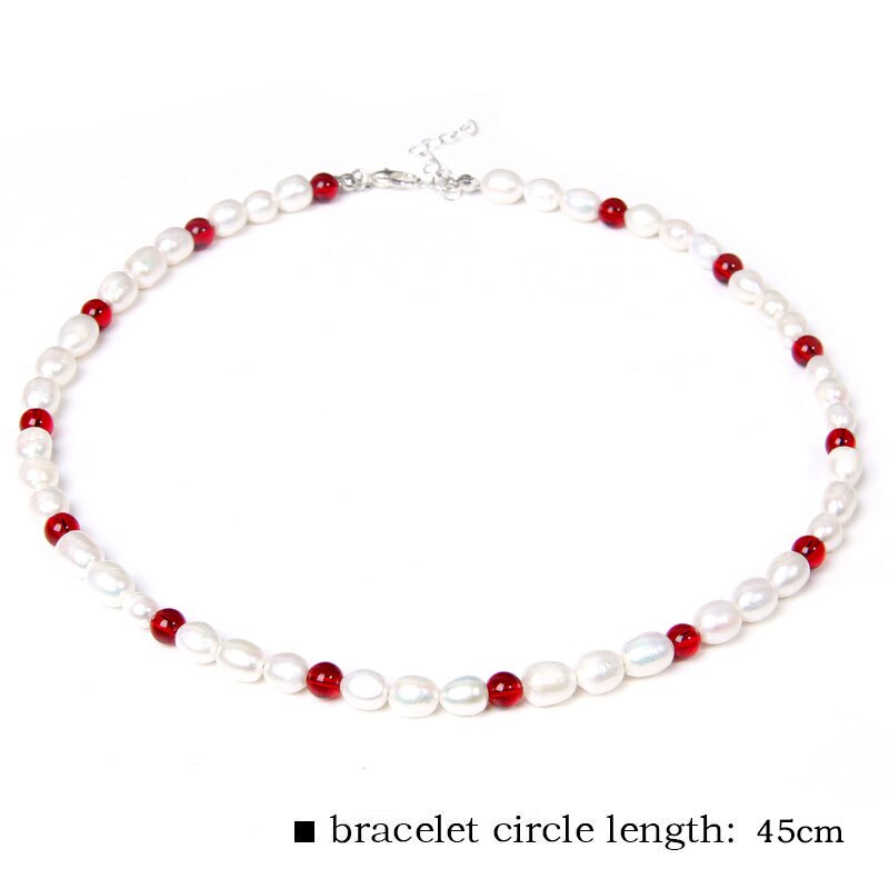 Gemstone Quartzs Natural White Pearl Beaded Necklace