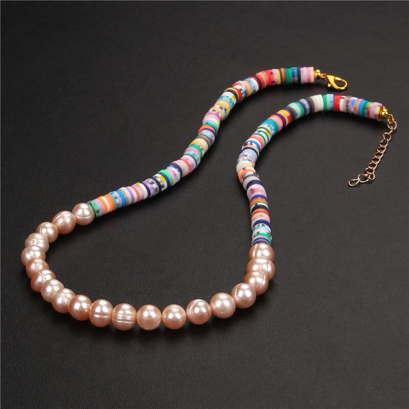 Colour Boho Fashion Natural Pearl Necklace