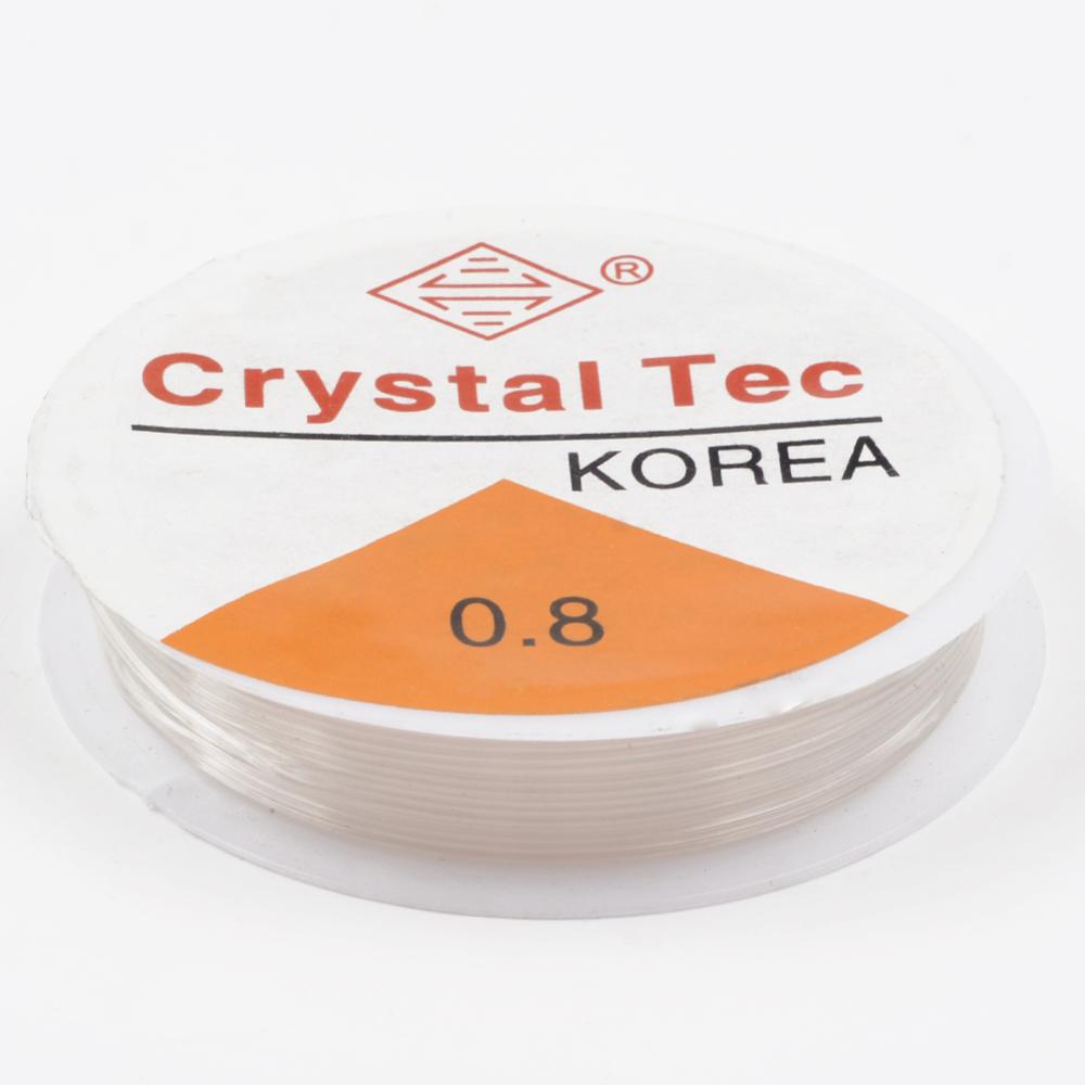 Strong Stretchy Elastic Ropes White Crystal String Cord 6/8/10/12m Roll Beading Wire Thread DIY Beads Jewelry Bracelet Necklace