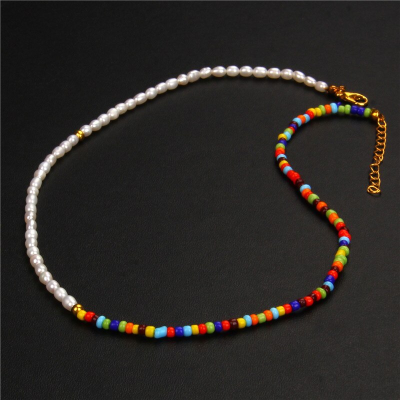 Colour Boho Fashion Natural Pearl Necklace
