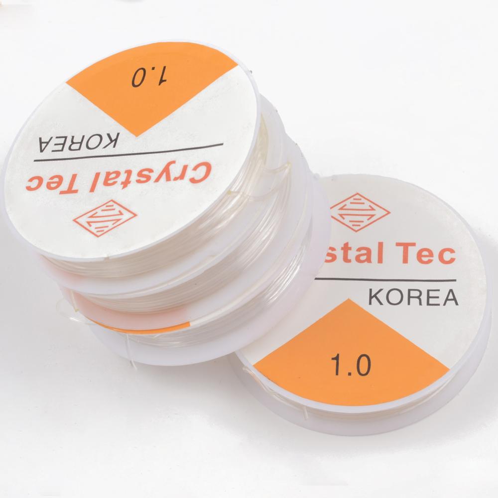 Strong Stretchy Elastic Ropes White Crystal String Cord 6/8/10/12m Roll Beading Wire Thread DIY Beads Jewelry Bracelet Necklace