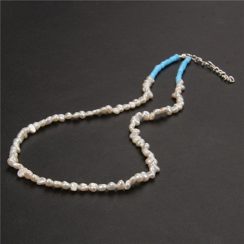 Purple Black Pearl Beaded Elegant Natural Pearl Necklace