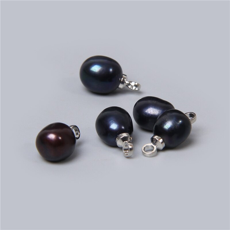 Natural Water Drop White Pearl Pendant Charms (6*7mm 10PCS)