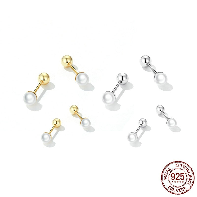 Screw Tiny Earrings (3MM&amp;4MM)