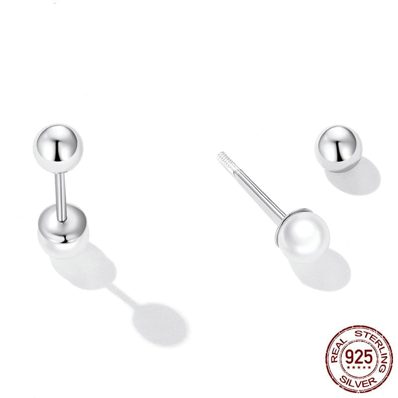 Screw Tiny Earrings (3MM&amp;4MM)