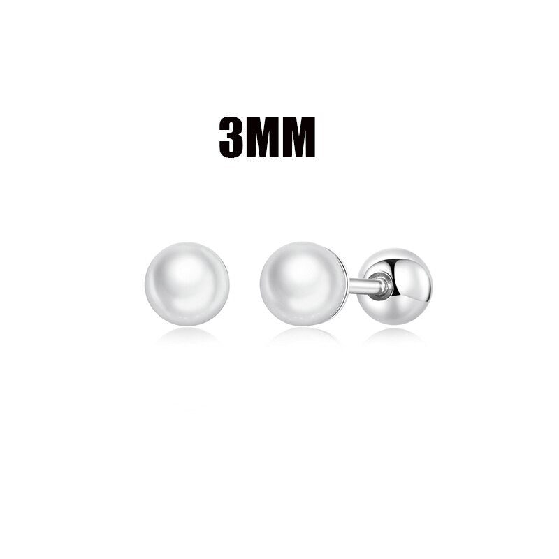 Screw Tiny Earrings (3MM&amp;4MM)